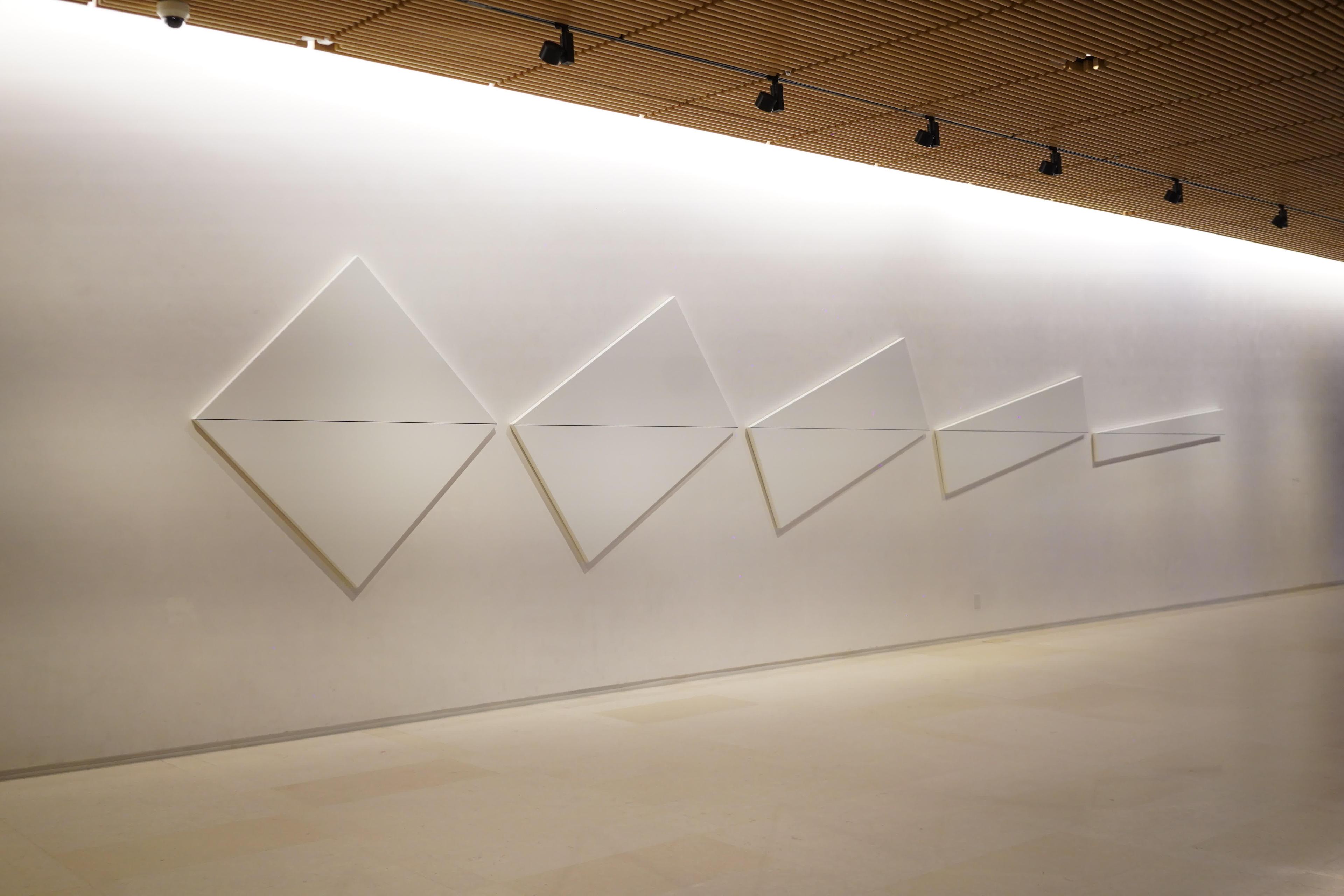 Cinq Toiles avec un Périmètre de Cinq Mètres et une Diagonale Horizontale