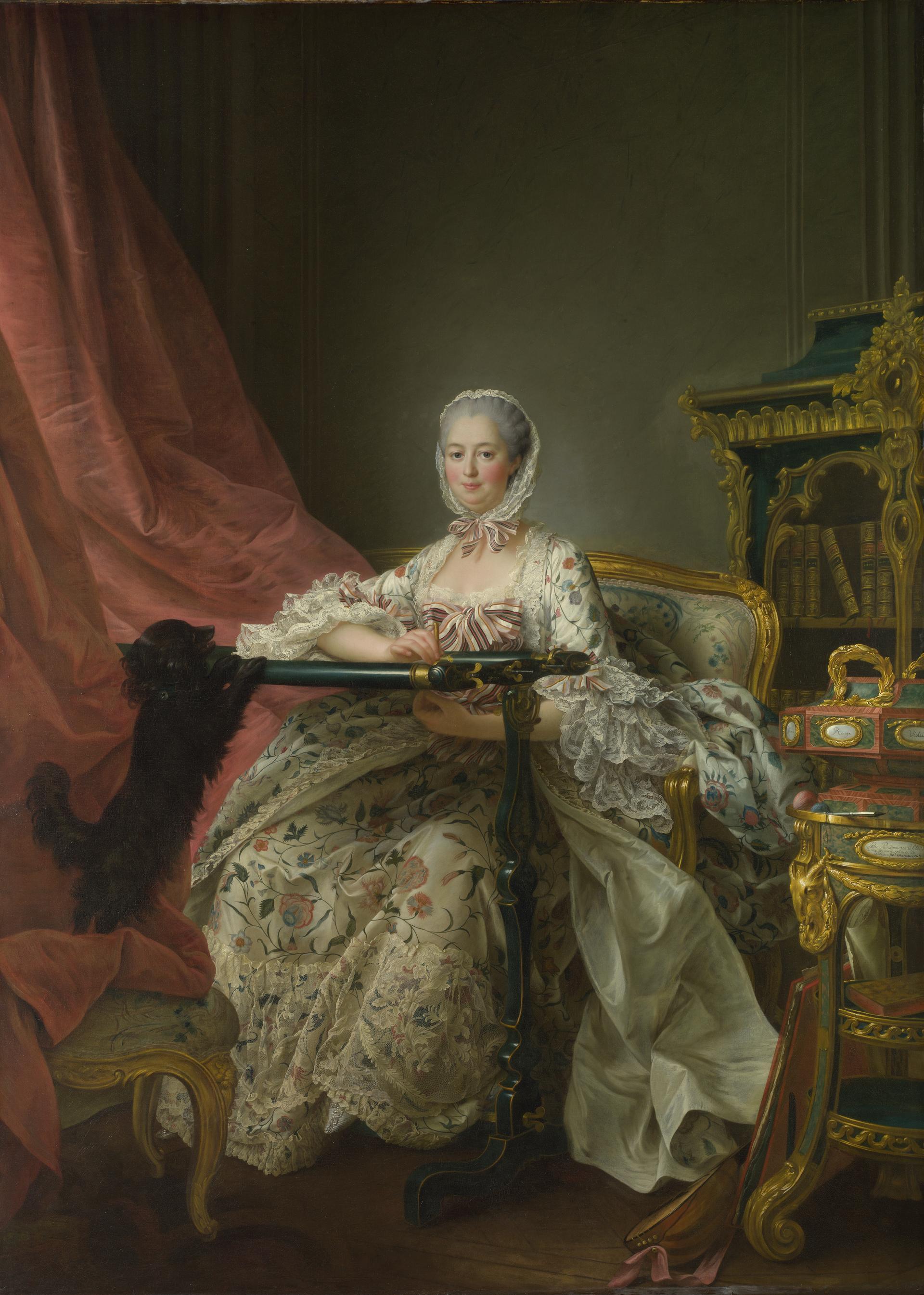 Madame de Pompadour à son métier à broder